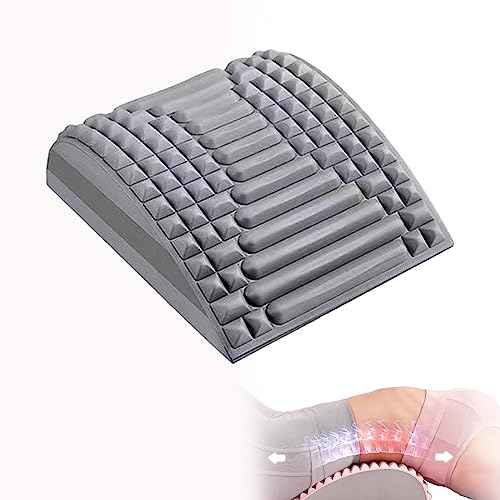 Refresh - Neck & Back Stretcher, Back Neck Cracker for Lower Back Pain Relief, Waist Massage Relaxation Yoga Stretcher (light gray two-color)