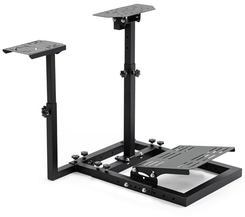 Dardoo Rennsimulator-Stand Platzsparender Lenkradständer Geeignet passend für Logitech G25 G27 G29 G920,für Thrustmaster Tx 458 T500 RS T300RS T300,für Ferrari-Sitze, ohne Handbremse, Lenkrad, Pedale