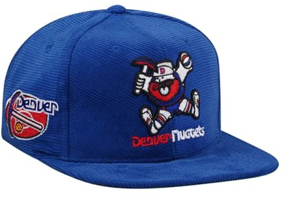 Mitchell & Ness Denver Nuggets Blue Cord Hardwood Classic Snapback Cap