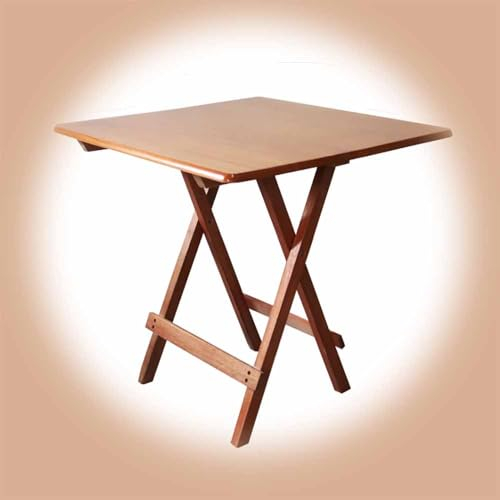 ZYBOWAYL Klapptisch aus Massiv-Holz 76x76x75cm Quadratisch Faltbar Balkontisch Minimalistisch Küchentisch Multifunktion Gartentisch für Balkon Essen Kochen Outdoor Picknick Angeln(Size:66x66x60cm)