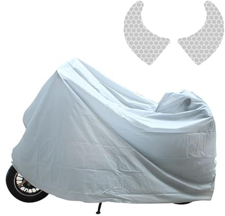 Motorbike Cover,Motorcycle Dust Cover,Reflective Sticker,Waterproof Motorcycle Bike Cover,Safety Warning Reflective Stickers,Motorcycle Cover,Waterproof Rain UV Protective for Bike,Motorbike,120*230CM