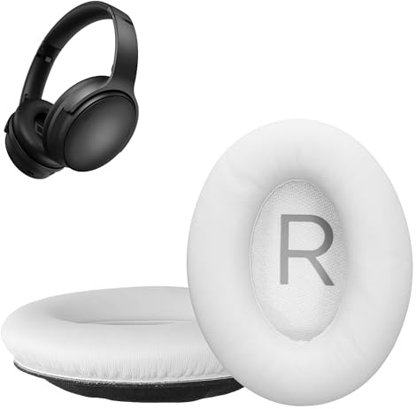 kwmobile 2x Headphone EarpPads for Bose QuietComfort 45 / QC45 / SC Replacement Ear Pads - Headphone Ear Covers - White