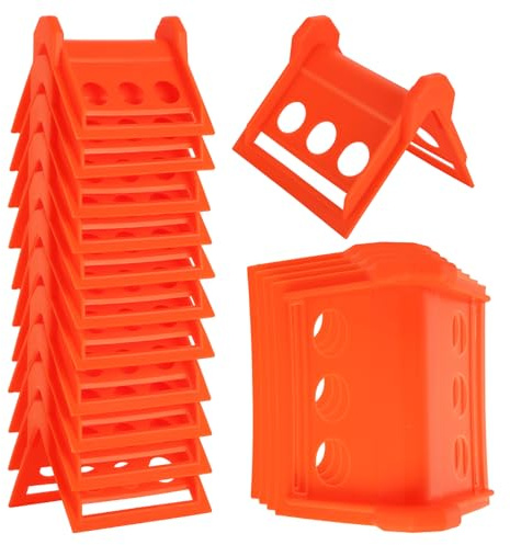 DIRBUY 30-Pack V-Board Edge Protectors for 4 Cargo Straps, Heavy Duty Plastic Corner Guards for Flatbed Trucking, High-Visibility Orange Vee Boards for Pallets, Lumber, Brick & Steel Coil Protection