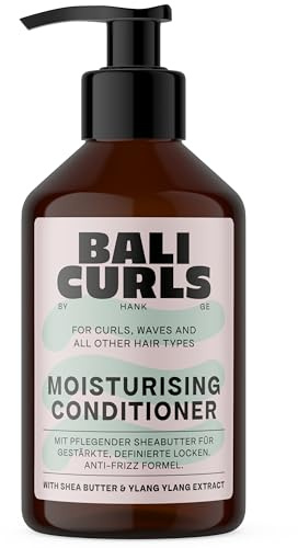 Bali Curls fuktgivande balsam – återfuktande lockbalsam för torrt och frissigt hår, utredning och frizz kontroll, Curl Definition, 250 ml