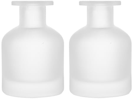 GANAZONO Botellas difusoras de Cristal, 2 Unidades, 150 ml, Color, rellenables, con caña, para aceites Esenciales, aromaterapia, para casa, Coche, Oficina, reemplazo de Fragancia