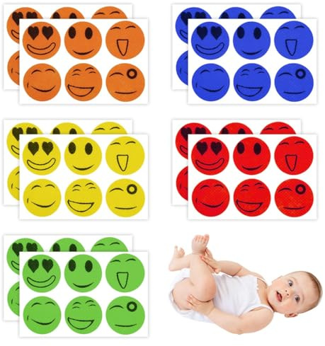 KOQAIIZ Pegatinas Antimosquitos, 120 Pcs Antimosquitos Bebe, Pegatinas Repelente Mosquitos Niños, Repelente de Mosquitos de Dibujos Animados para Adultos y Niños