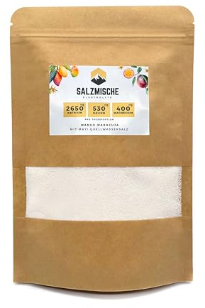 Elektrolyte ohne Zucker Mango-Maracuja I Natrium Magnesium Kalium für erfrischendes Sport Getränk zur Unterstützung von Elektrolytbalance und Sport Hydration I karibische Mineralsalzmischung 60g