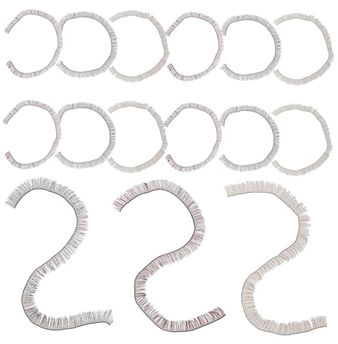 Mikinona 15pcs DIY Doll Eyelashes Strip Fake Eyelashes for Reborn Doll Craft Making Natural Look Simulated Lashes