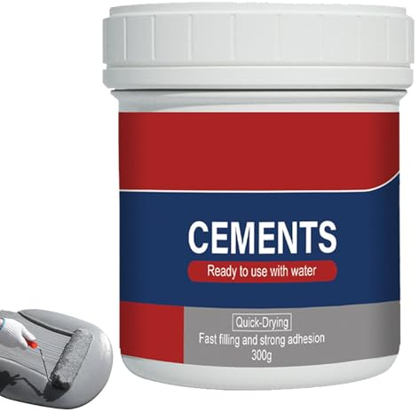 300g Cement Crack Repair, Waterproof Concrete CrackRepair Adhesive, Weather Resistant Cement Seal Filler, Quick Dry Floor Repair Cements, for Garage Floors, Laundry Rooms, Outdoor Patios
