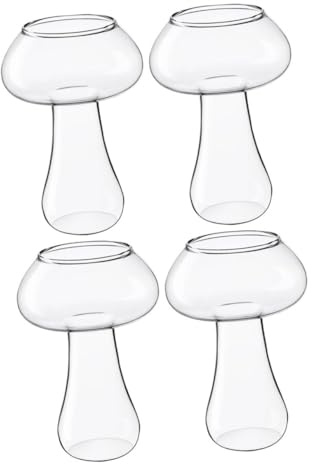 POPETPOP Tazze Creative Bicchieri Da Whisky Bicchieri Per Bevande in Vetro Trasparente 4 Pezzi Per Feste Ricevimenti e Uso Domestico