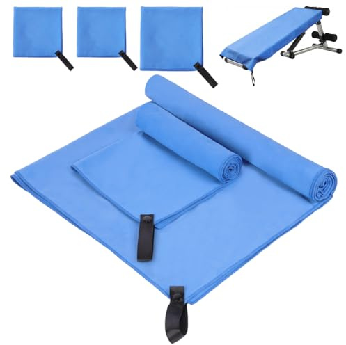 Aolso Toalla de Microfibra, 3pcs Toallas Gimnasio Toalla de Viaje Ligera, Absorbente y Secado Rápido Toalla Yoga, Gimnasios Hombre Mujer, Ideal para Playa, Camping, Yoga y Nadar(160x80cm+2 * 40x80cm)
