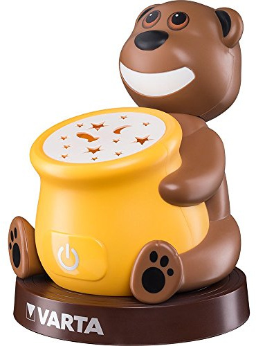 VARTA Paul the Bear LED Nachtlicht (Schlummerleuchte geeignet für Kinder, Orientierungslicht Nachtlampe Taschenlampe Stimmungslicht mit Touch-Sensor und Auto-Abschaltfunktion)