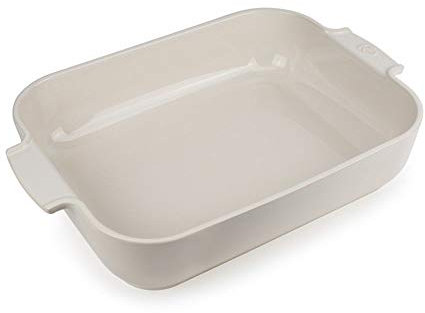 Peugeot PSP60008 Appolia Pirofila Rettangolare 40 cm, Ceramica, Ecru