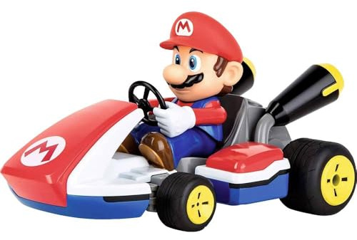 Carrera RC Fahrzeug Super Mario I Ferngesteuertes Auto mit Nintendo-Lizenz I Maßstab 1:16 I Dynamische Mario-Figur mit Fahrtrichtungsbewegung I 20 km/h Speed I Ab 6 Jahren