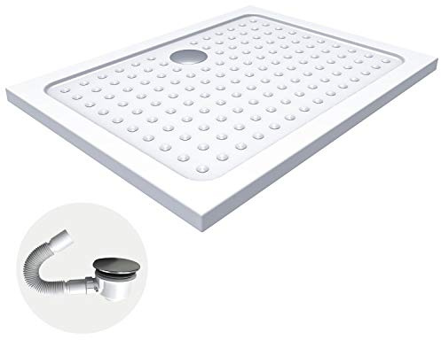 SANA Receveur de douche blanc 80 x 100 cm + siphon inclus