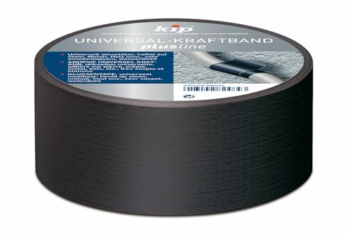KIP Tape PlusLine 824-83 Universal Kraftband Steinband Hotmelt schwarz 48mm x 9m