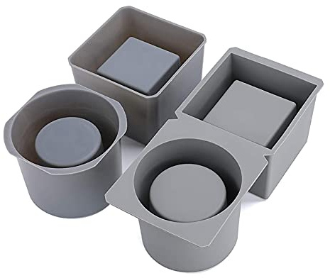 Gießformen für Beton, Silikonformen für Beton, Silikonform Blumentopf Gießform, Würfel und Zylinderharz Gießform Blumentopf für Pflanzgefäß, Blumen Pflanzen