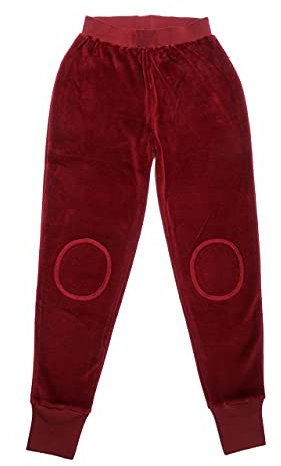 Leela Cotton Baby Kinder Hose Nickyhose Bio-Baumwolle Nicki Strampelhose Jungen Mädchen Gr. 50/56 bis 104 (98-104, Bordeaux)