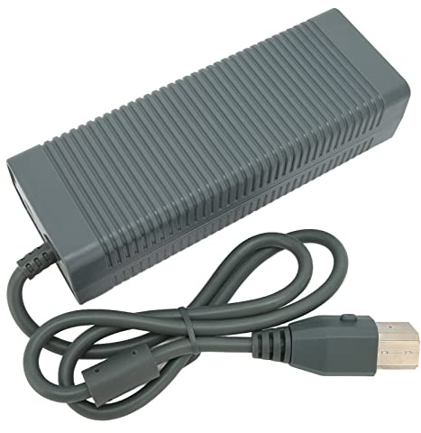 Fuente de Alimentación para Xbox 360, Adaptador de Alimentación para Consola de Juegos Cargador de Fuente de Alimentación con Cable de Alimentación 185‑265 V, para Adaptador de Alimentación(#1)