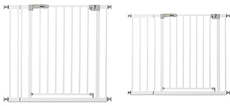 Hauck Treppenschutzgitter/Türschutzgitter Open N Stop KD incl. 9 cm Verlängerung & Türschutzgitter/Treppenschutzgitter für Kinder Open N Stop KD Safety Gate inkl. 21 cm Verlängerung - weiß