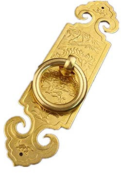 Vintage Cabinet Knobs, Brass Cupboard Handles，Hardware Cupboard KnobsDoor Handle Copper Handle for Cabinet Door Cabinet Wardrobe Drawer Furniture Decoration (Color : Brass, Size : 15CM) (Color : Bras