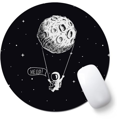 AOKSUNOVA Alfombrilla de ratón Redonda de 20 x 20 cm, diseño de Astronauta