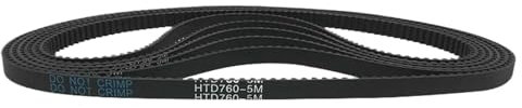 Htd 5 M Gummi-Antriebs-Synchronriemen, 755Mm–820Mm, Zahnriemen, Bogenzähne, 5Mm Teilung, 10–40Mm Breite, 15mm, 775mm 155teeth