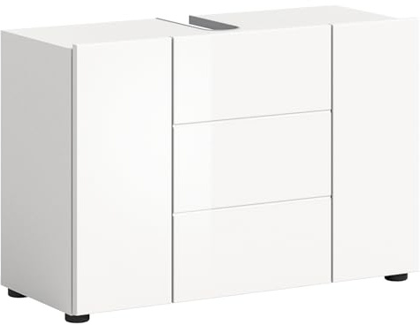 xonox.home Vira X2LA9705 - Armario para Lavabo (82 x 56 x 34 cm), Color Blanco Brillante