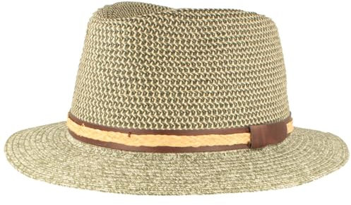 Sombrero de Paja Bogarthut Verano Sombrero de Sol de 100% Papel aplastable Sombrero Especialmente Ligero Flexible Respetuoso con la Piel Cómodo, Viajero Verde Mel., S