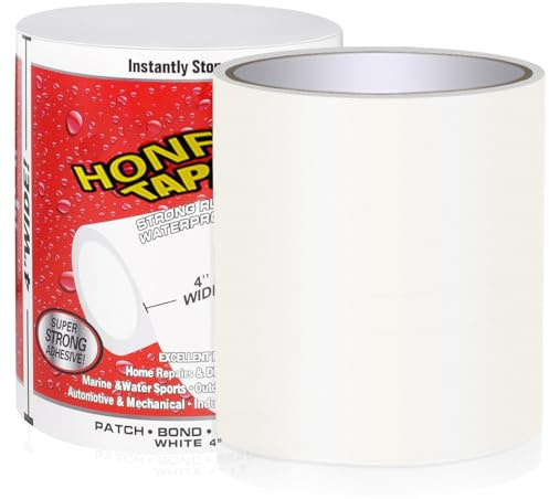 Rusoz Waterproof Repair Tape,Pipe Leak Seal Tape White Pool Repair Tape Flex Tape Strong Adhesive 3mx10cm for Repairing Pipe or Container Cracks, Quick Stop Leaks