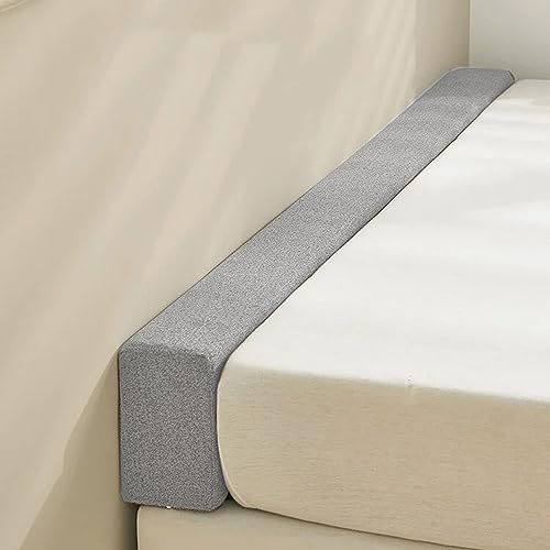 Miaogoo Soft Bed Wall Gap Filler, Custom Size Headboard Mattress Filler, Close the Gap, Washable Bed Bridge Bed Wedge for Single/Double/King Bed (Silver Gray)