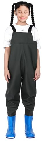 Trampolieri per bambini, Trampolieri per bambini,Stivali e trampolieri da ragazzo impermeabili in un unico pezzo - Waders da caccia, mute, pantaloni antipioggia per pesca, caccia, campeggio