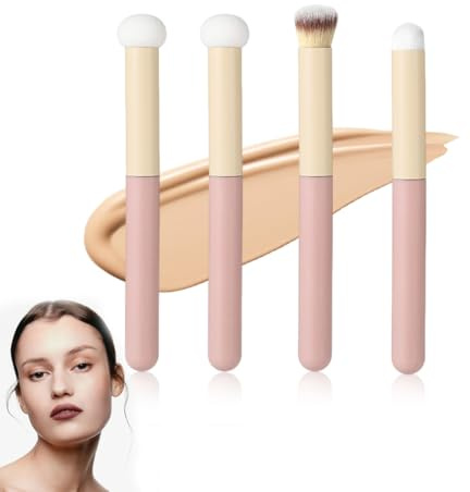 XUZOPIM 4 Pezzi Sponge Makeup Brushes Eyeshadow Brush Pennello Fondotinta Sponge Applicator Makeup Sponge Stick Eyeshadow Sponge Stick