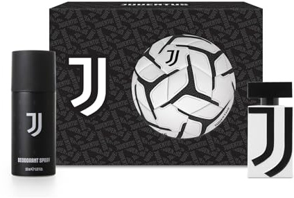 JUVENTUS | Confezione Regalo Profumo Uomo 50ml + Deodorante + Pallone | Logo Ufficiale