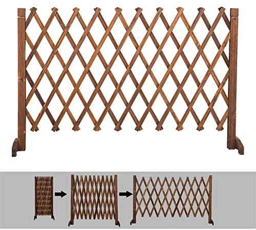 Panneau de clôture de jardin rétractable en bois pour chiens - 180 x 71 cm