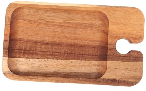 CIYODO Small Decorative Tray Wooden Serving Trays for Party Charcuterie Boards with Wooden Handles