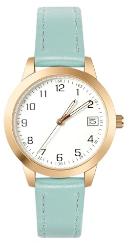 OFFCUP Ladies Watches, Analog Quartz Watches for Women, Waterproof Womens Watch, Girls Wrist Watch with Leather Strap for Christmas and Valentine's Day Gifts