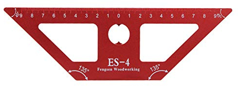 ANKROYU ES4 Aluminum Alloy Woodworking Ruler Precision Measuring Tool Hand Operated Scriber for Carpentry DIY Projects Anodized 6061 Material Printed Digital Scale