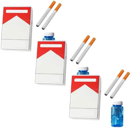 Générique 3 stycks cigarettformigt bubbelleksak, anti-stress bubbelleksak i cigarettform, mini cigarettbubbla, presentförslag för bröllop, födelsedag, fester
