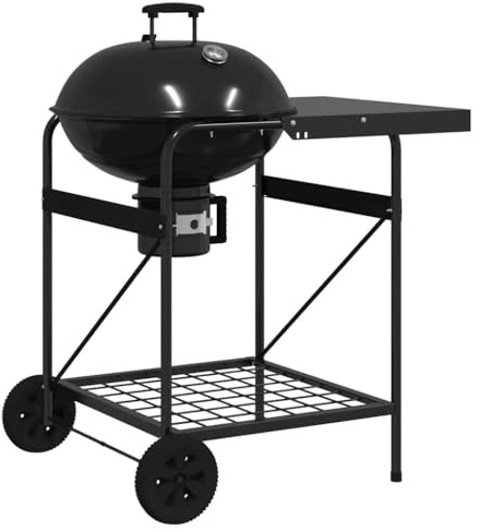 Generico Griglia da Esterno con Ruota Nero 91 x 71 x 107 cm Metallo,Casa e Giardino,Cucina e Pranzo,Elettrodomestici,becues,Nero,16.93 kg,42003856