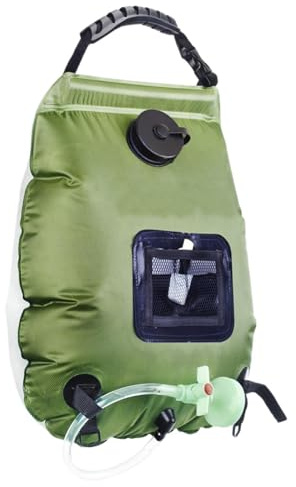 Generisk bärbar campingdusch, 20 liters solduschväska 40 cm | PVC utomhus resedusch med tank – praktisk camping, hygienlösning för trädgård, terrass och utomhusäventyr