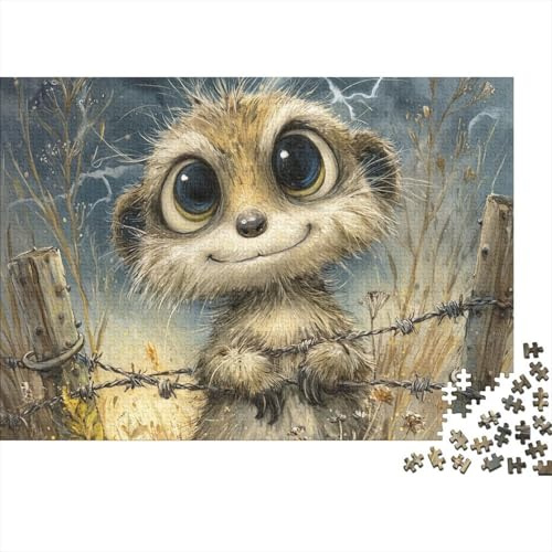Puzzle Mini 1000 Pièces pour Adultes Animal Clôture Idée Cadeau | 38x26cm Carton Amateurs De Puzzles Lien Familial Puzzle Intellectuel Cadeau D'anniversaire Décoration Maison