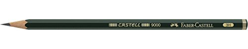 Faber-Castell B-9000-3H – Blisterpackung mit 1 Bleistift Graphit Castell 9000, Graduierung 3H
