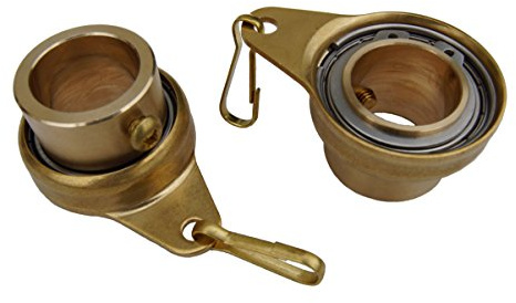 Stanwood Wind Sculpture Non Tangle Flagpole Swivel/Rotating Ring, Brass Spinner with Stainless Steel Bearing - 1, Pack of 2, Imported