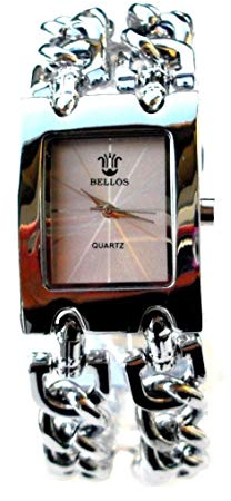 Montre Watch Femme Argent Bracelet CHAÎNE Bijoux Strass Quartz Mode IDÉE Cadeau
