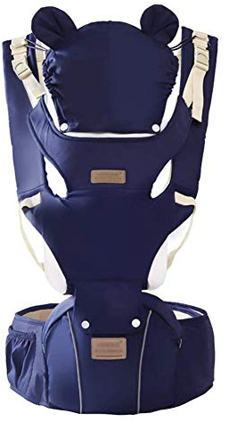 WONOOS Babytrage, 3-In-1 Abnehmbarer Babytrage Sling Hip Seat Anzug Für Neugeborene, Kleinkinder, Kleinkinder, Kinder,Blau
