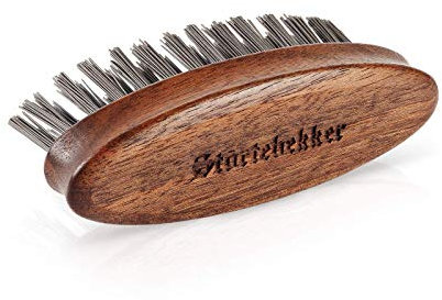Störtebekker® Premium Bartbürste - Made in Germany - Entwirrt den Bart und bringt ihn in Form - Beugt Juckreiz vor - Nachhaltige BioniFil Borsten - Nussbaumholz - Beard Brush