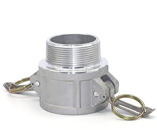 Quafwia 2 pcs Aluminum cam lock fittings (2 Part B) cam groove hose fitting camlock fittings, Male Adapter Female NPT Thread camlock fitting (2'')