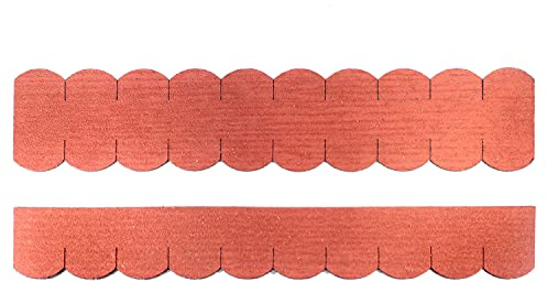 2 Sets Dachschindeln Rund (41 mm) rot 0,70 m² Manufaktur Martinshof Schindelstreifen, Biberschwanz, Dachdeckung hergestellt in der Werkstatt für behinderte Menschen