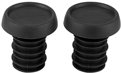 Bike Bar Ends, 1 Pair Mountain Bike Scooter 22.2mm Handlebar Anti-Skid Rubber Bar End Plugs(Black)